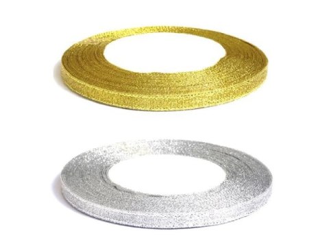 Tasiemka brokatowa 6 mm - 22m