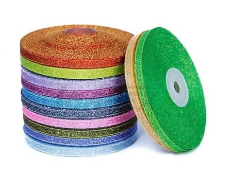 Tasiemka brokatowa kolor 6 mm