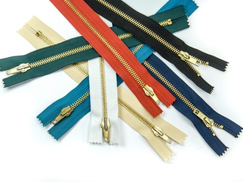 Zamek metalowy 12 cm #5 mosiądz nierozdzielczy